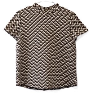Zara Zig-Zag 3 Tone Blouse Size Medium